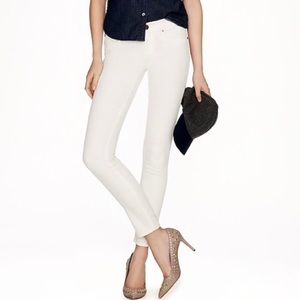 J. Crew Stretch Toothpick Jeans in White